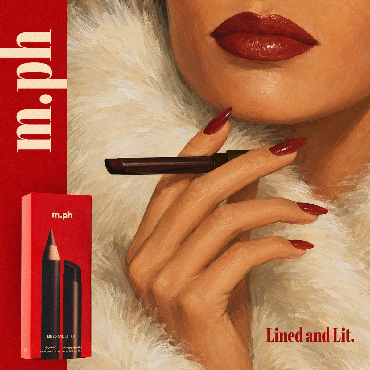 m.ph by Mary Phillips Lined & Lit Lipstick & Lip Liner Gift Set — фото 4