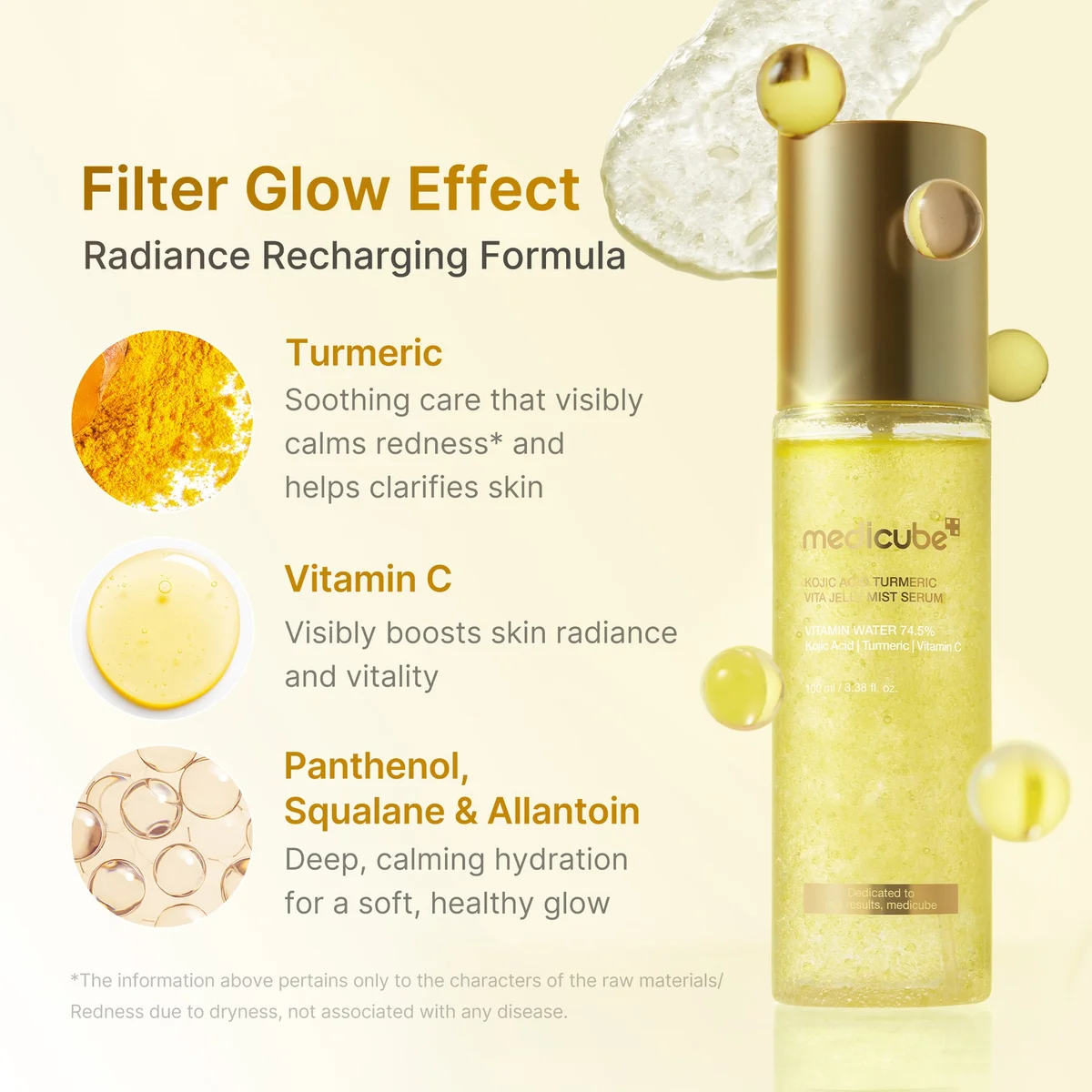 Medicube Kojic Acid Turmeric Vitamin Gold Jelly Mist — фото 3