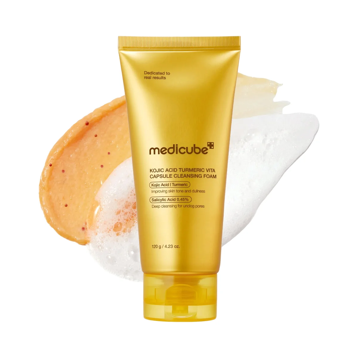 Medicube Kojic Acid Turmeric Vita Capsule Foam Cleanser — фото 2