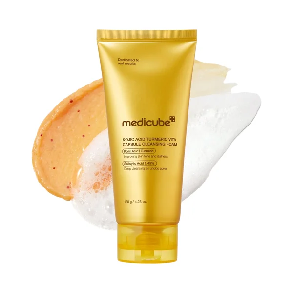 Medicube Kojic Acid Turmeric Vita Capsule Foam Cleanser