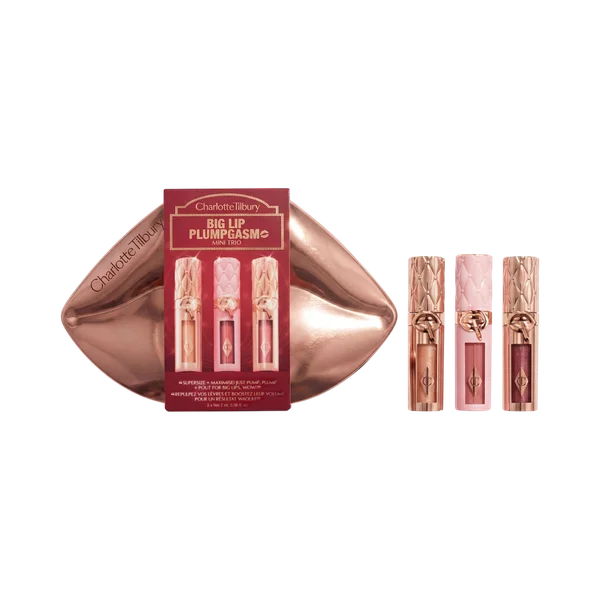 Charlotte Tilbury Mini Big Lip Plumpgasm Plumping Lip Gloss Trio Makeup Gift Set
