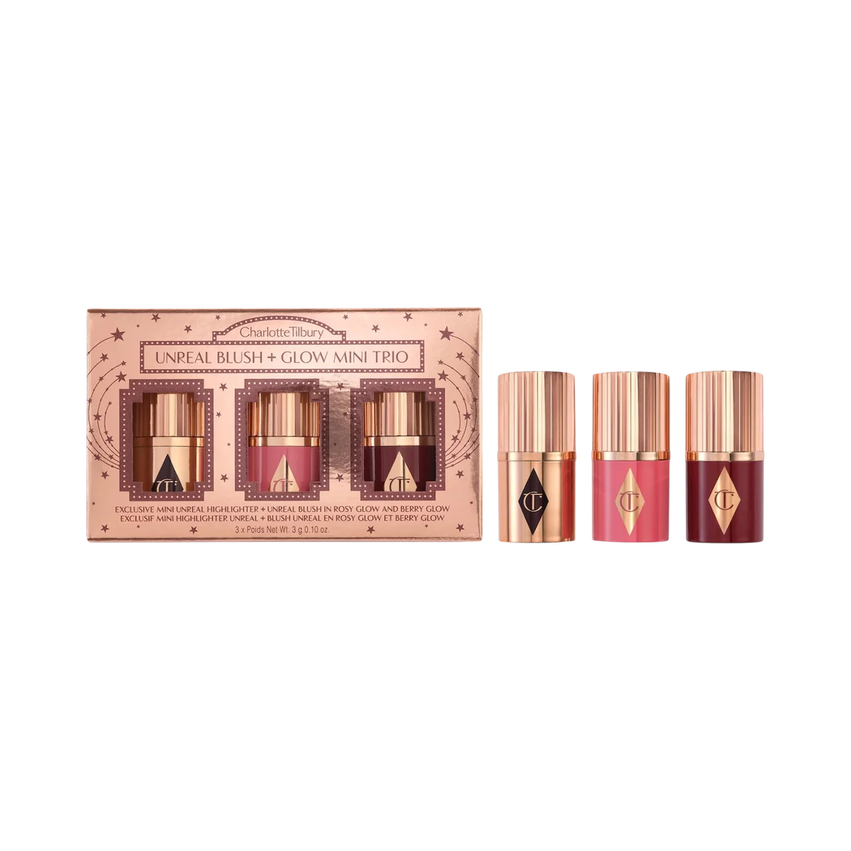 Charlotte Tilbury Mini Unreal Blush + Glow Trio — фото 1