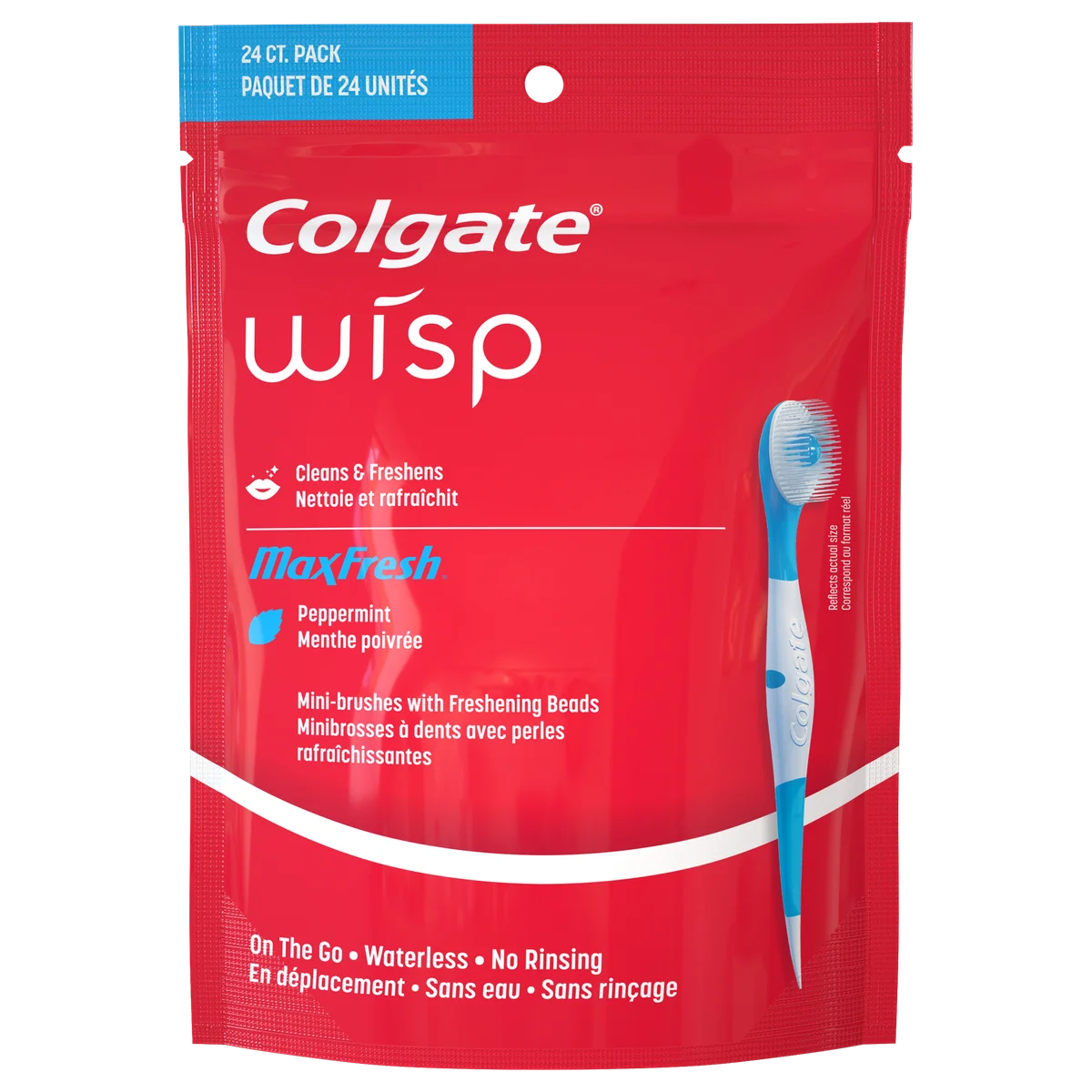 Colgate Max Fresh Wisp Disposable Mini Travel Toothbrushes — фото 2