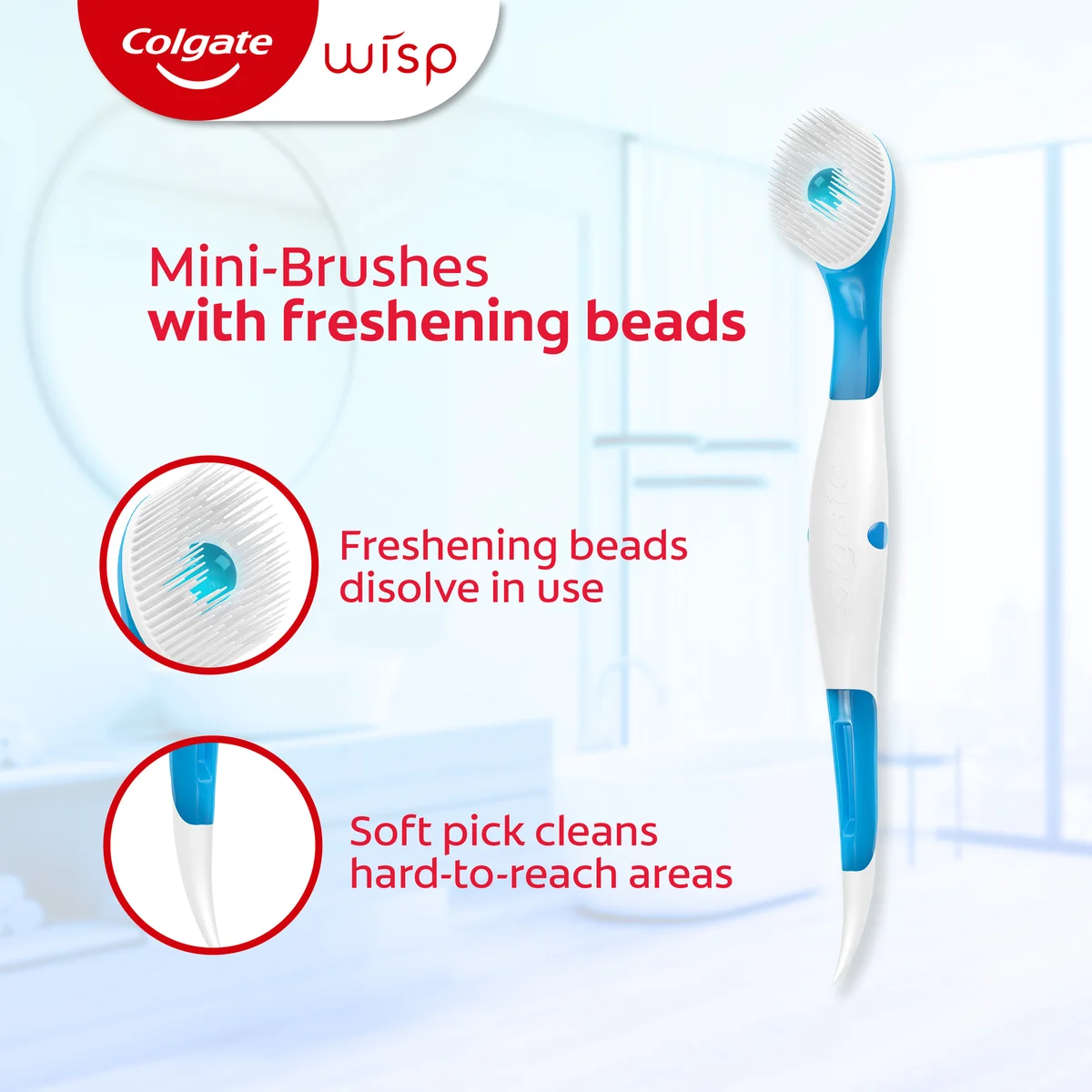Colgate Max Fresh Wisp Disposable Mini Travel Toothbrushes — фото 4